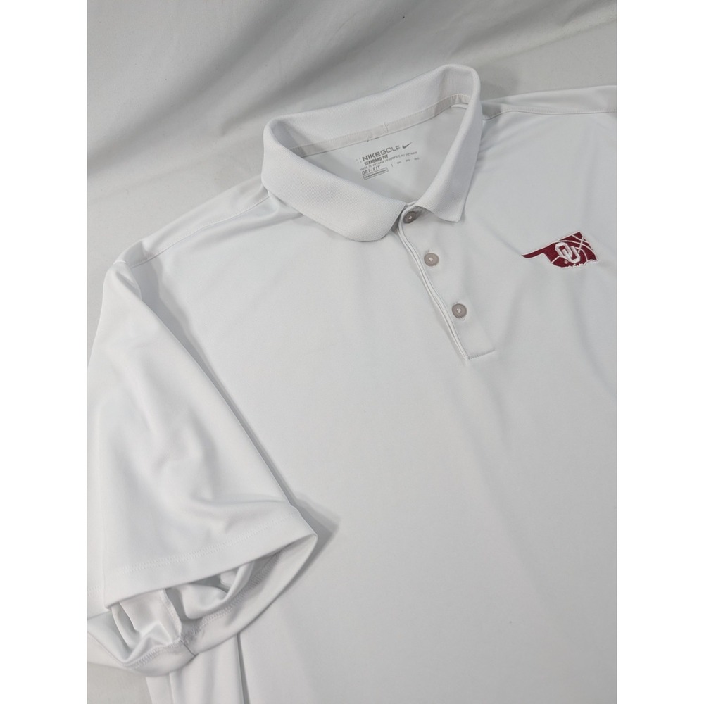 Nike Dri-Fit Oklahoma Sooners Standard XXL Polo Shirt Short Sleeve Basketball
